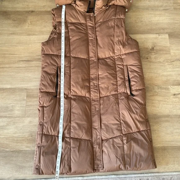 Avec Les Filles Women's Quilted Longline Puffer Vest Sz XL - Picture 4 of 14